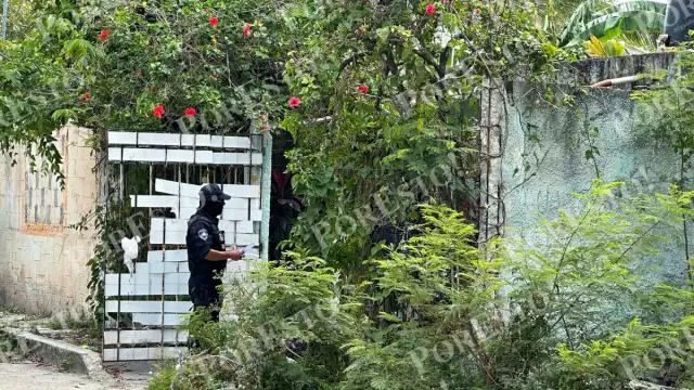 Elementos de la policía municipal se encargaron de acordonar la zona