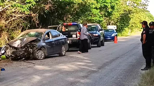 Después de las indagaciones, el auto fue trasladado al depósito vehicular de Ticul