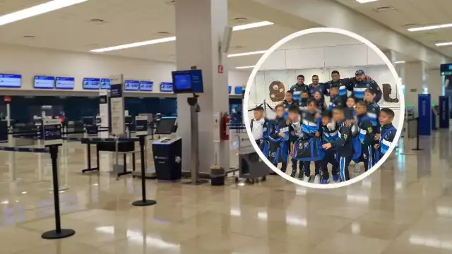 Los niños viajan para un torneo nacional de futbol en Tamaulipas