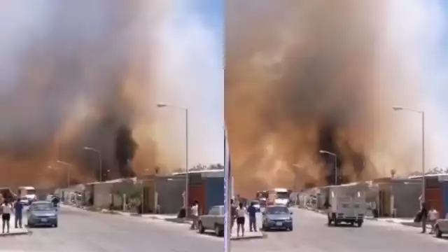 El incendio comenzó a llenar de humo las calles del fraccionamiento Gran San José de Kanasín
