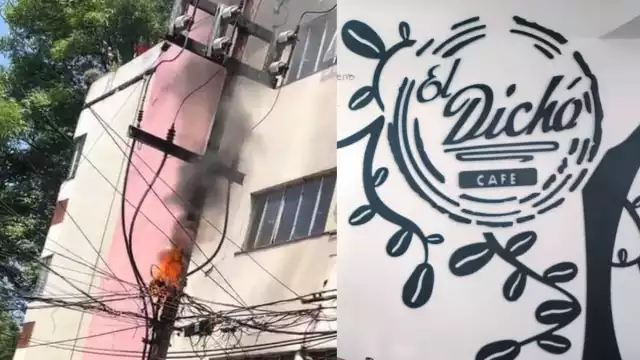 Así lucía el incendio en el establecimiento