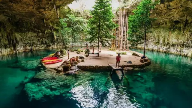 El cenote Sac-Aua se encuentra en el municipio de Valladolid en Yucatán