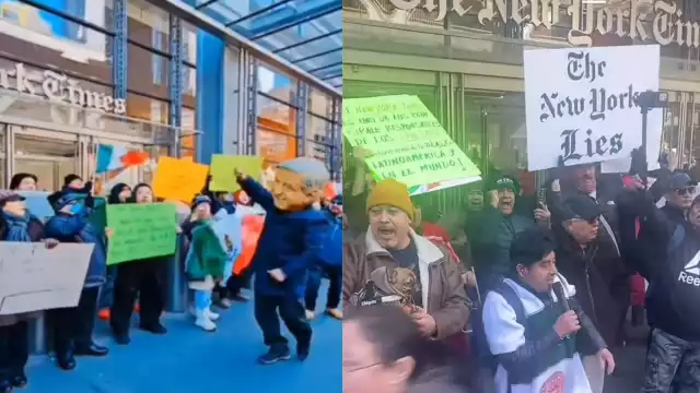 La manifestación llamó la atención de los transeúntes