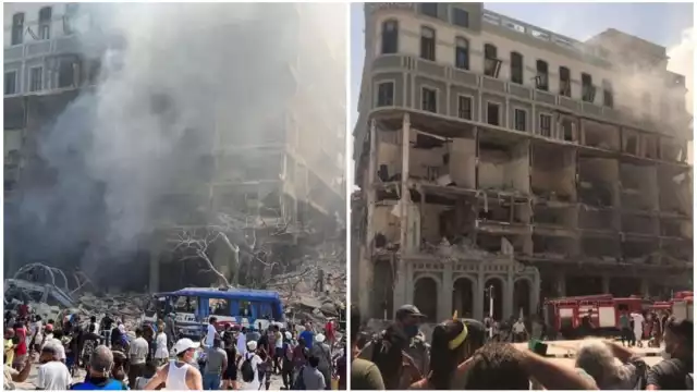 Una fuerte explosión el viernes en el céntrico hotel Saratoga de La Habana dejó ocho muertos y 30 heridos. Foto: Twitter @MLopezSanMartin