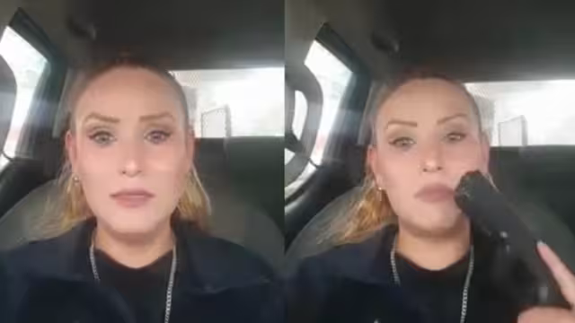 Mujer policía amenaza con dispararse en transmisión en vivo