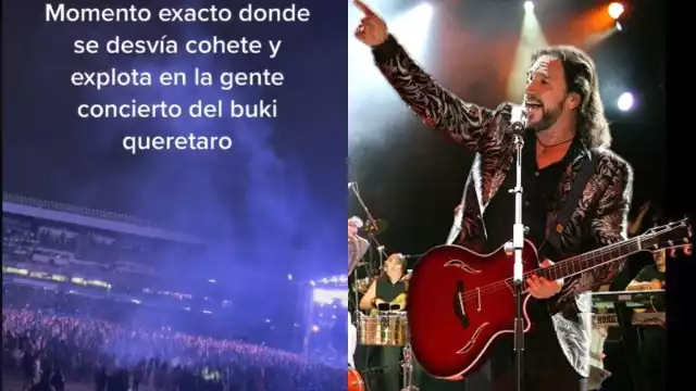 Durante concierto de Marco Antonio Solís, pirotecnia cae entre el público queretano