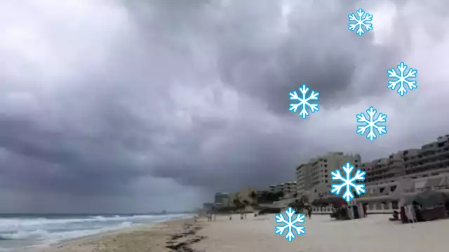 Nieve por primera vez en Cancún