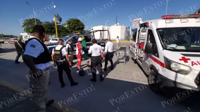 El motociclista fue trasladado de emergencia a un hospital