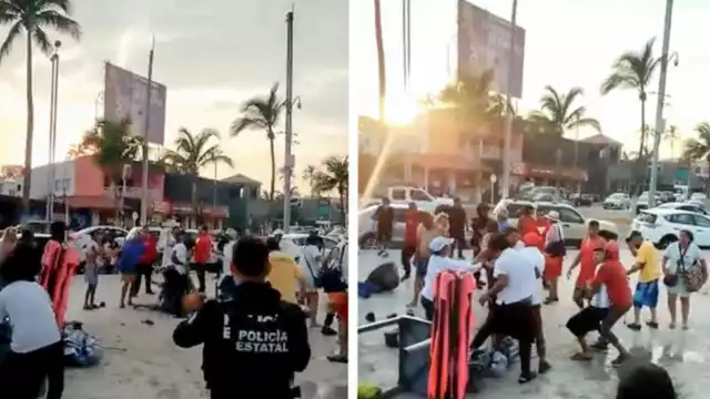 Meseros y comensales se enfrentan a golpes en playa de Veracruz
