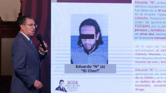 Luis Rodríguez Bucio, subsecretario de Seguridad Pública de México, destacó en su informe de este martes la captura de Eduardo 'N', 'El Chori', líder de La Unión Tepito