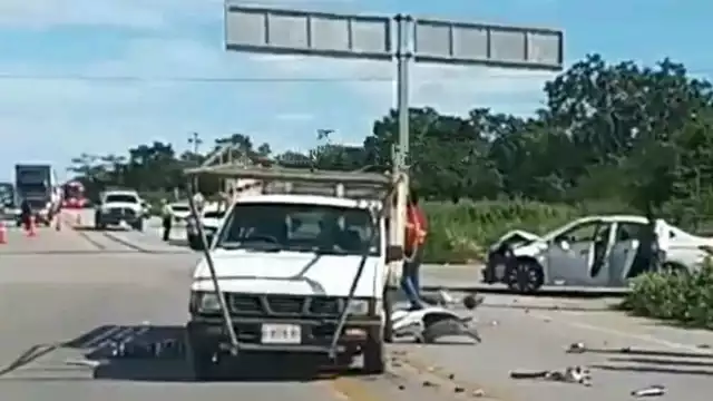 Al tratarse de un tramo federal también se presentaron agentes de la Guardia Nacional