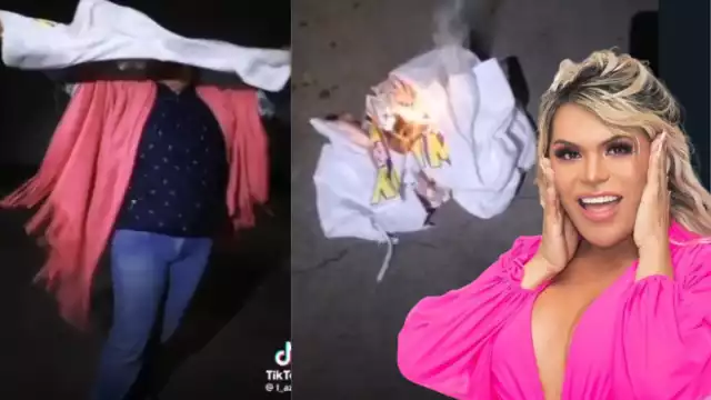 Quemaron su playera como forma de mostrar su molestia. Foto: Especial