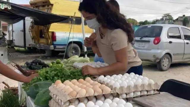 En Candelaria, 30 huevos se vendía en 60 pesos, ahora cuesta de 80 a 85 pesos