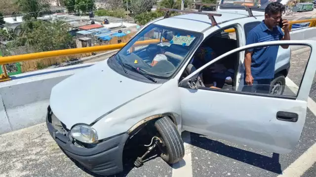 El suceso se desató debido a que la flecha de dirección de uno de los neumáticos delanteros tuvo un fallo