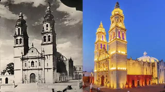 En 1895 el Papa León XIII elevó el rango de la parroquia a Catedral de Campeche