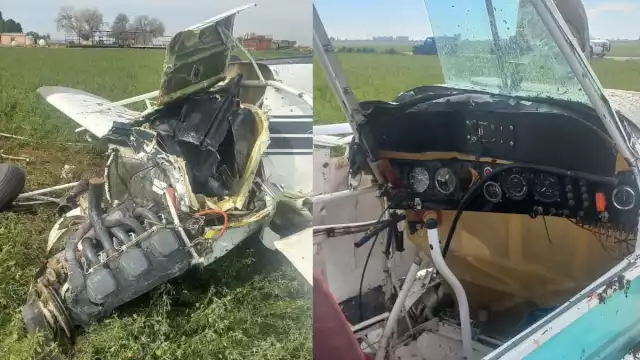 Así terminó la avioneta que cayó en San Luis Río Colorado