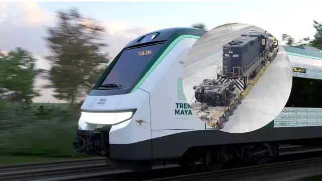 Los operadores que transportaban la locomotora hicieron una escala para pasar la noche