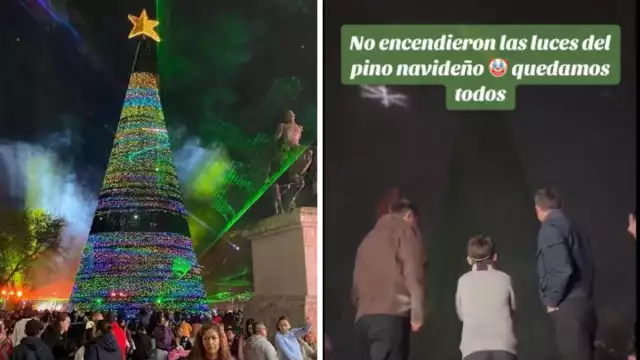 El árbol navideño no encendió en su totalidad