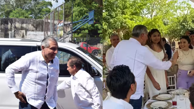 Adán Augusto López Hernández saludó y se tomó fotos con los asistentes al evento