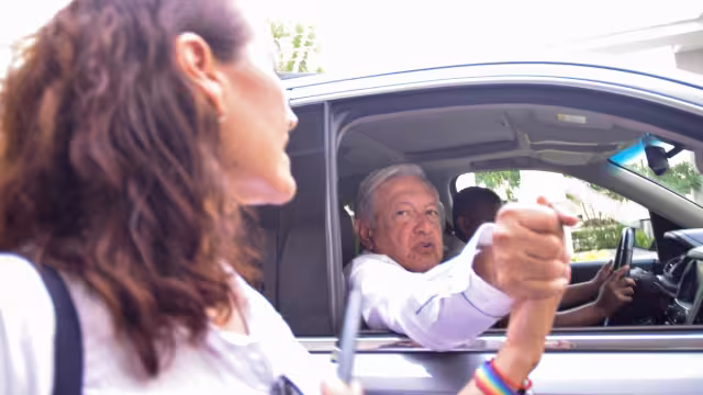 AMLO recorrió 152 kilómetros del Tramo 3, Calkiní-Izamal