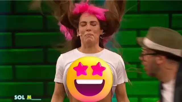 Al estilo Mariazel, Sara sufrió en Me Caigo de Risa. Foto: Especial