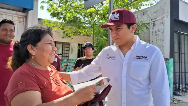 Representantes de Morena, PT y Partido verde, compartieron con la ciudadanía el mensaje que promueve el candidato del pueblo “Huacho” Díaz Mena