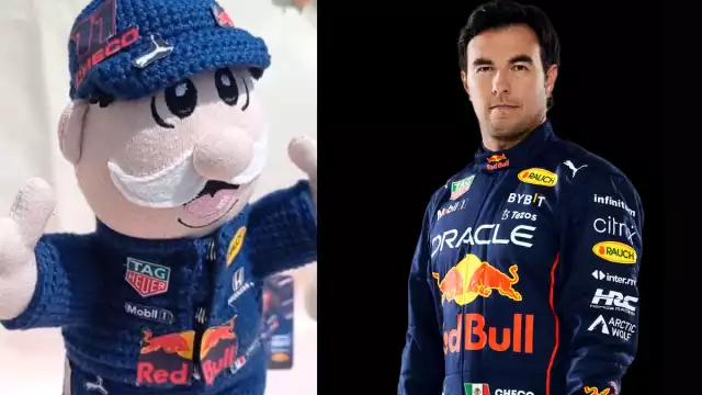 El peluche de Checo Pérez. Foto: Especial