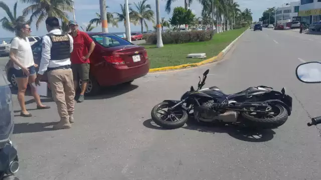 El motociclista conducía a exceso de velocidad
