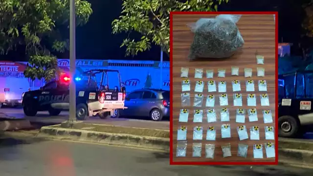 Durante su detención se le decomisaron 30 bolsas transparentes abastecidas con polvo blanquecino