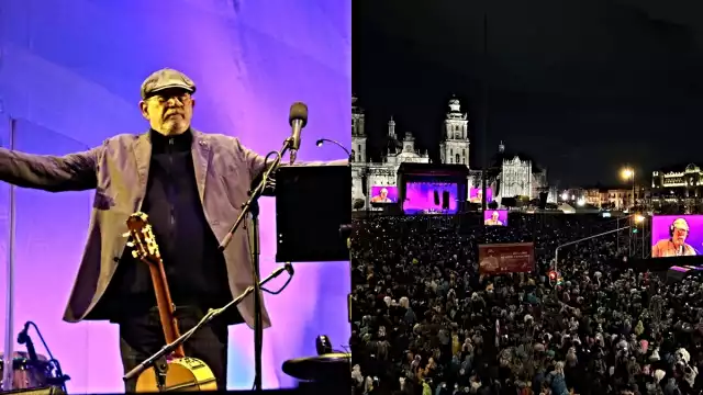 El trovador cubano, Silvio Rodríguez, ofreció un concierto gratuito la noche de este viernes en la Ciudad de México. Foto: Twitter