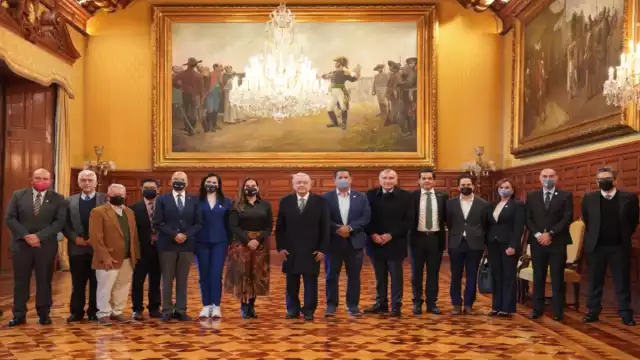 El presidente Andrés Manuel López Obrador se reunió, en Palacio Nacional, con el gobernador de Guanajuato, Diego Sinhue Ramírez Vallejo