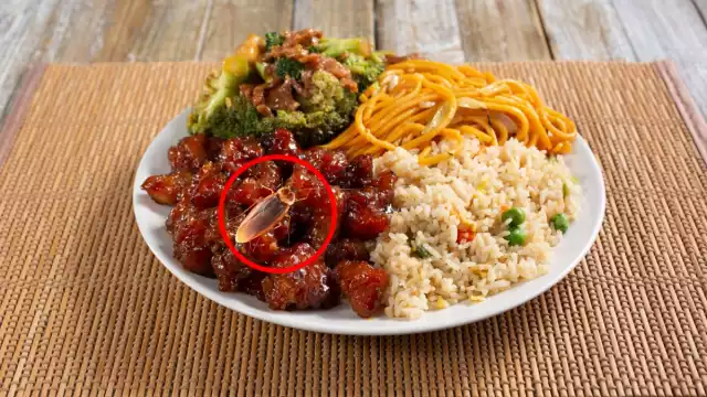 Una cucaracha apareció en la comida china de un restaurante de Mérida