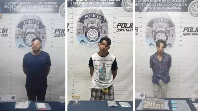 Dos de los tres detenidos los sorprendieron con estupefacientes.
