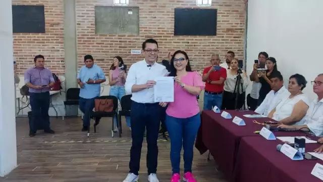 Realizó un pequeño discurso para agradecer a la audiencia