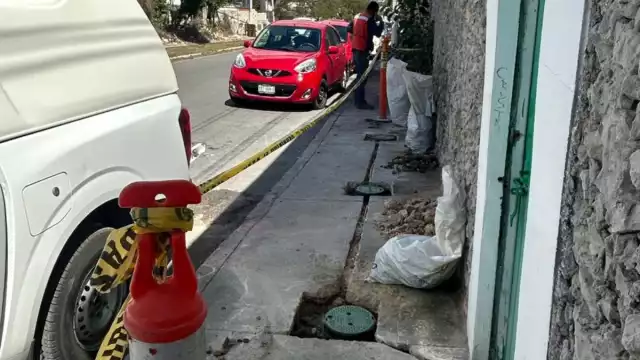 Ayer todavía se notaba que los “registros” estaban sembrados en medio de cemento fresco