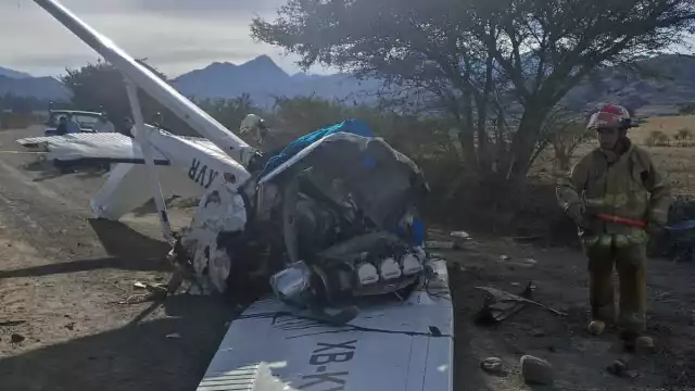 La avioneta quedó en una zona de parcelas en Jalisco