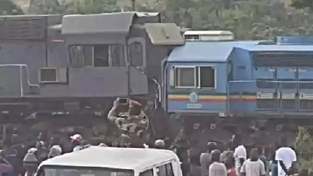 El ferrocarril descarriló en el pueblo de Buyofwe, a unos 200 kilómetros de Kolwezi. Foto: @UPanchayati