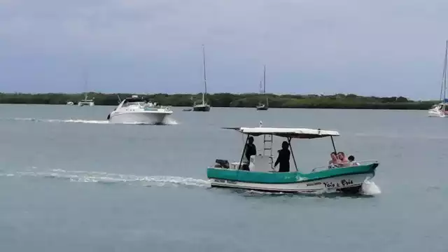 La fuerza del fenómeno bajó al mediodía y miles de visitantes disfrutar de las playas. Llegaron por barcos de ruta desde Puerto Juárez y la Zona Hotelera de Cancún.