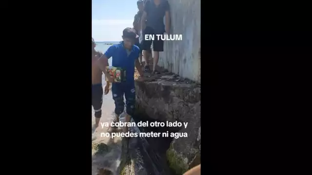 El video fue tomado desde un playa en Tulum