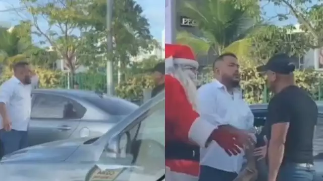 Santa logró que los hombres que discutían se den la mano como señal de paz