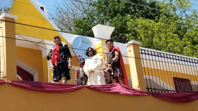 Con juicio encabezado por Poncio Pilatos inició la escenificación