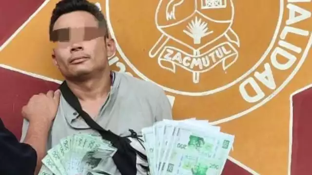 El hombre tenía más de mil pesos en billetes falsos en Motul