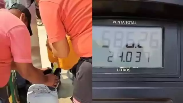 El cliente solicitó 20 litros y en la gasolinera le cobraron 24