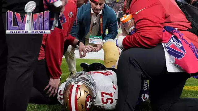 El linebacker quedó en muletas