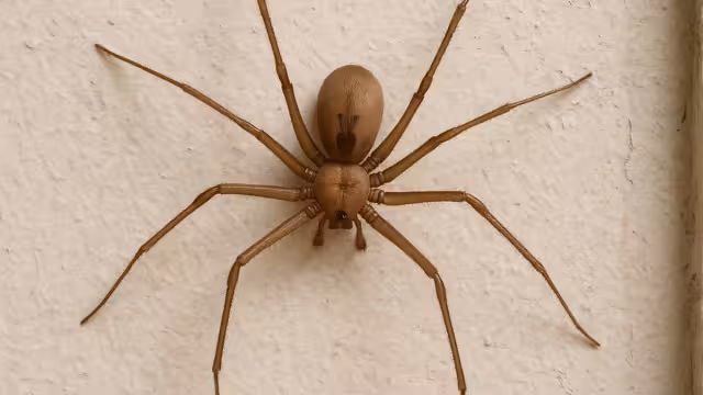 La araña violinista suele esconderse en rincones sucios y oscuros del hogar
