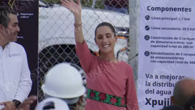 Claudia Sheinbaum pone en marcha el Acuaferico de Campeche, una obra de 1,380 mdp que garantizará agua potable por los próximos 40 años