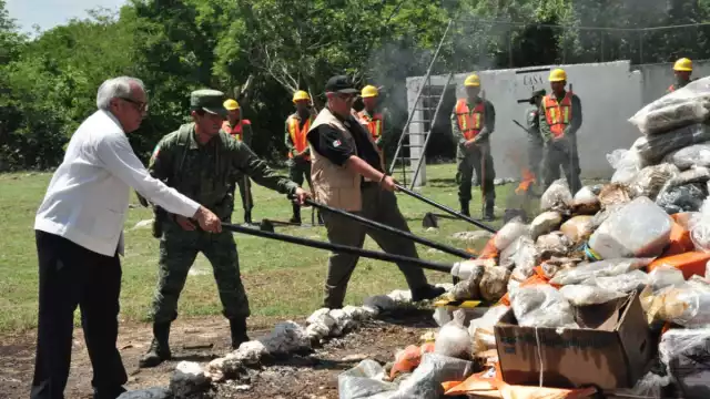 Se incineraron 280 indicios, correspondientes a 118 expedientes