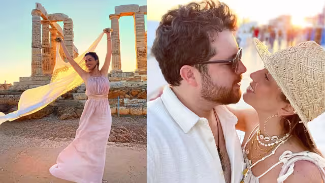 Después de visitar Madrid, París y Mykonos, Karla Díaz y su esposo decidieron visitar el Templo de Poseidón, uno de los principales monumentos de la Edad de Oro en Atenas