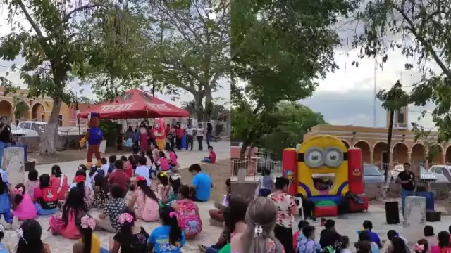 Festejando el día de niño, en la parroquia de la inmaculada Concepción
