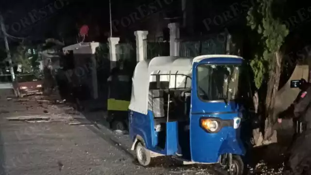 Se reportó el incendió de un automóvil y después dispararon en contra de una cuartería y dos mototaxis